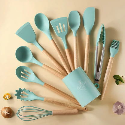12-Piece Silicone Kitchen Utensil Set – Heat Resistant