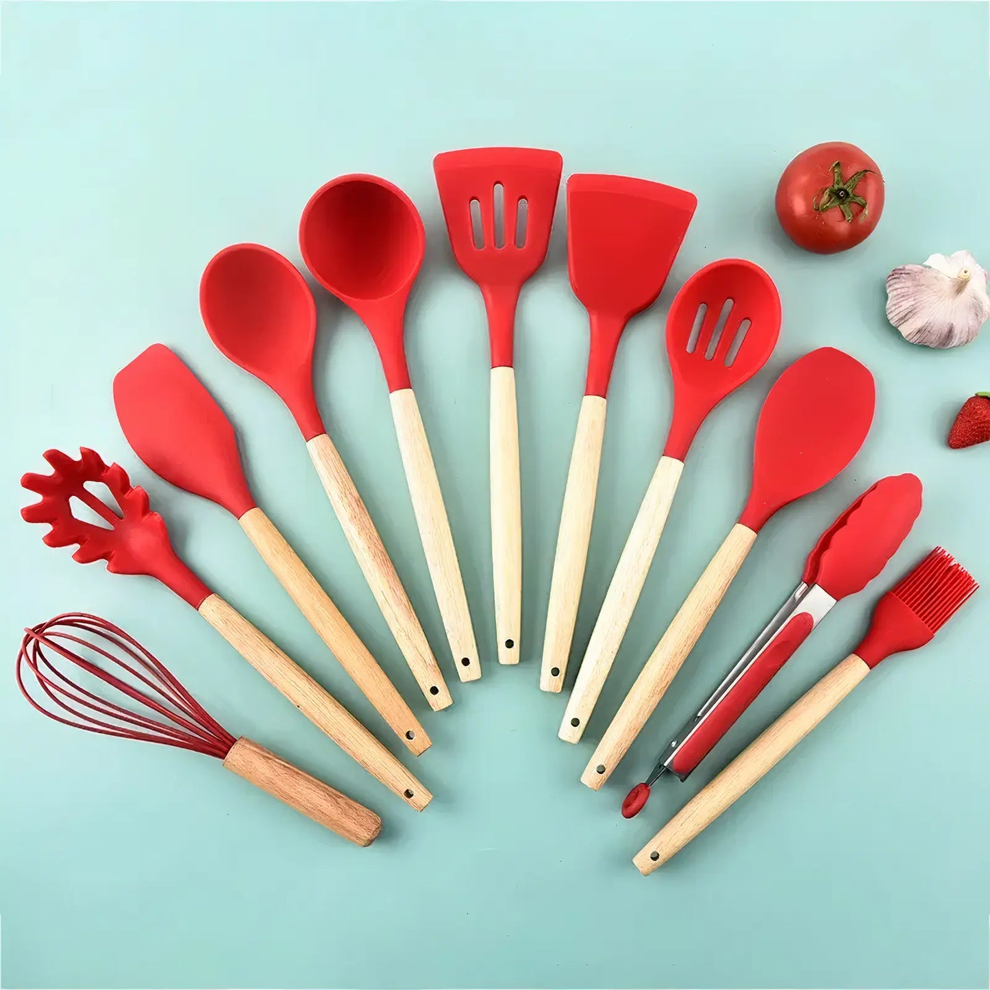 12-Piece Silicone Kitchen Utensil Set – Heat Resistant