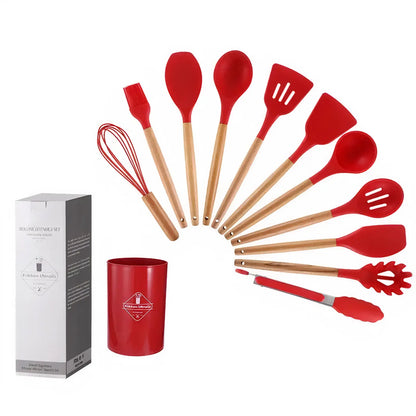 12-Piece Silicone Kitchen Utensil Set – Heat Resistant